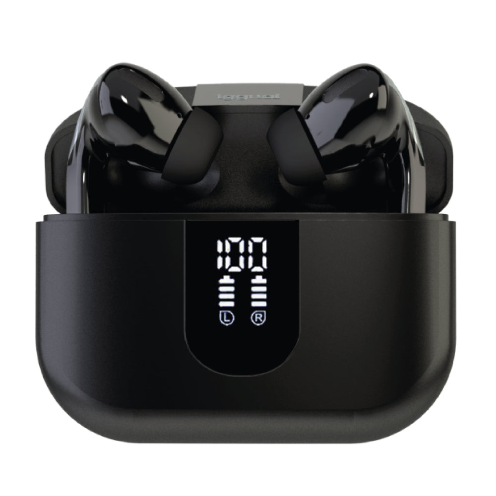 iggual auscultadores inalámbricos TWS Bluetooth negr