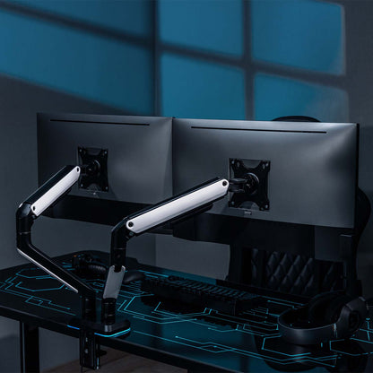 Suporte para jogos para 2 Aisens DT32TSR-297/ Monitores até 9kg/ com RGB Lighting