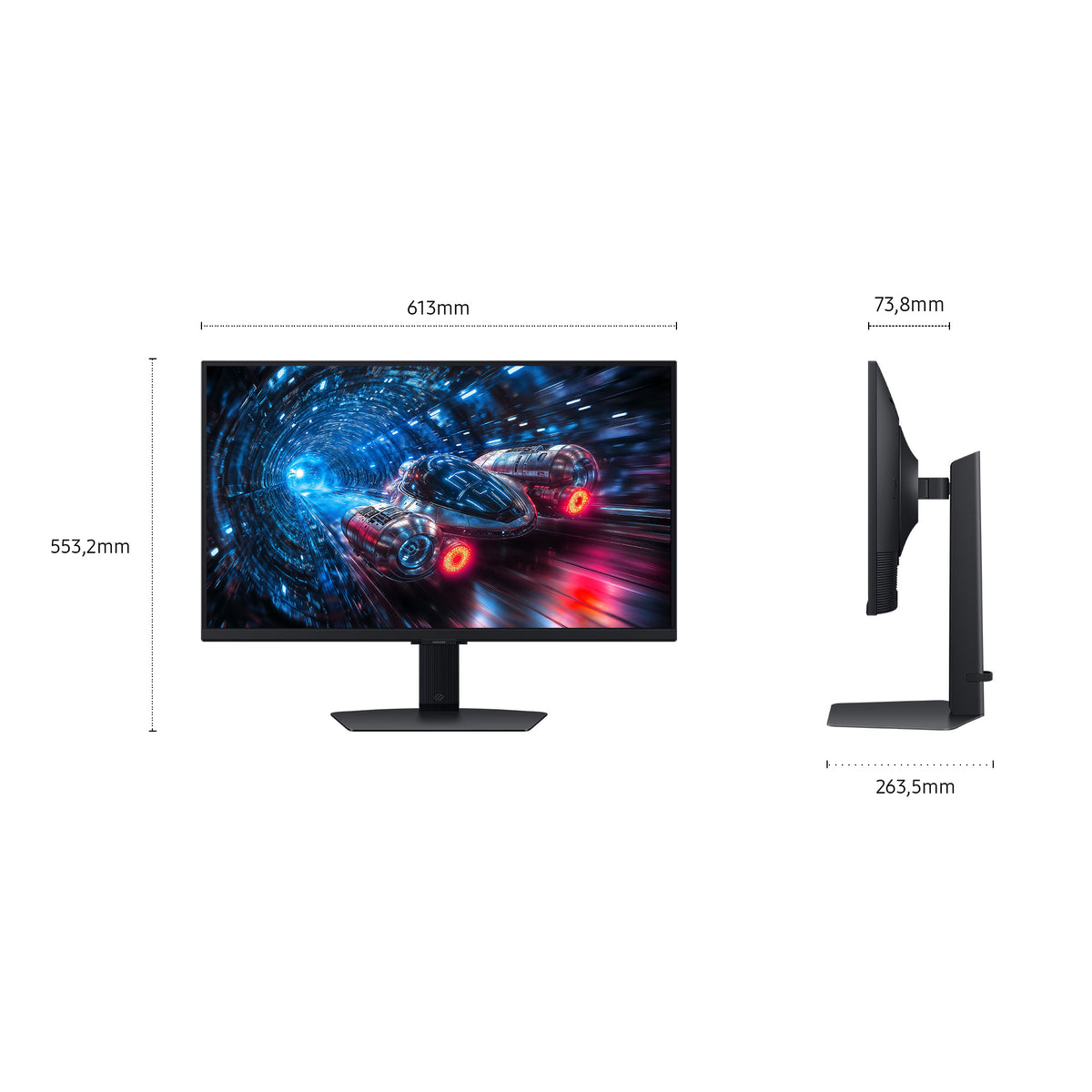 Monitor Samsung Odyssey LS27FG702EU / LS27FG702EUXEN preto - imagem 5