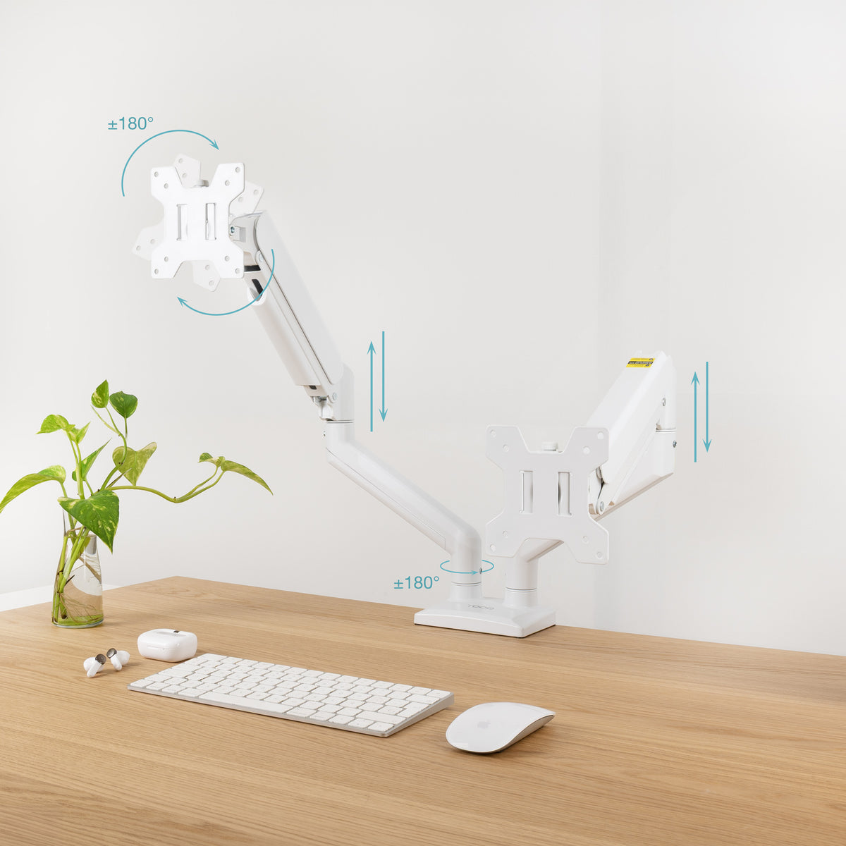 Suporte de Monitor Tooq mesa DB1434TNR-W 2 brazo 13-34 Branco - imagem 5