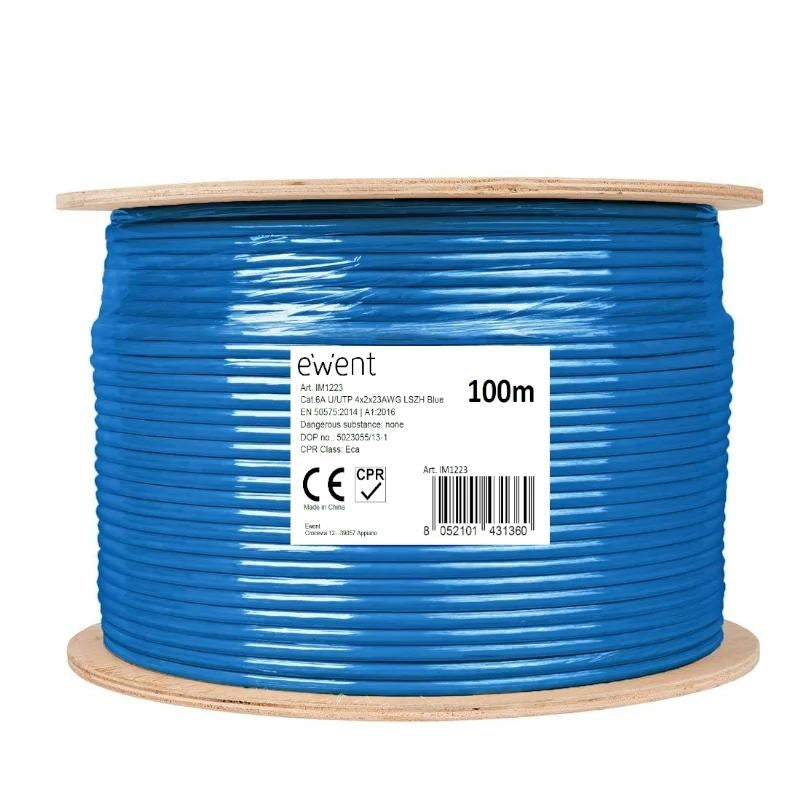 Cabo de Rede Ewent Bobina Cabo vermelho CAT6A U/UTP,LSZH,100m - imagem 2
