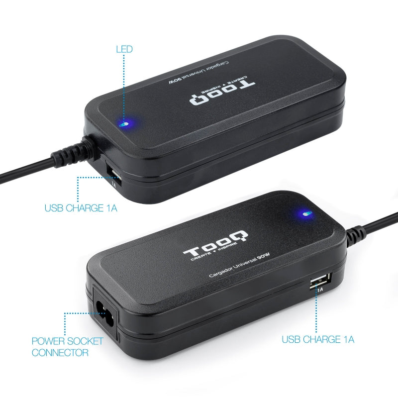 Carregador para Portátil Tooq universal Portátil automático 90w - imagem 4