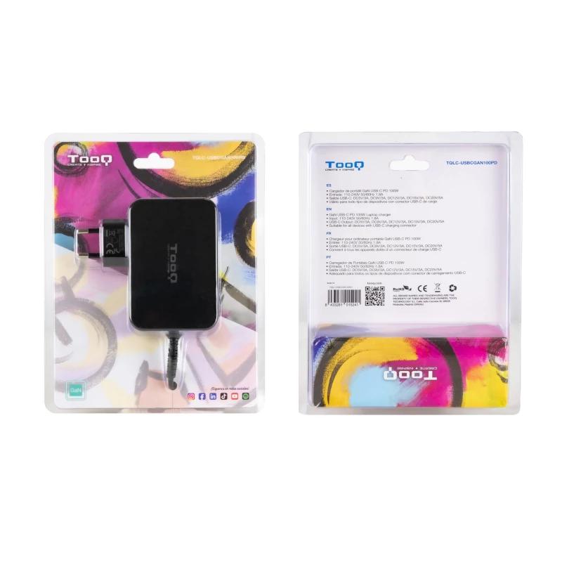 Portátil Tooq Carregador GAN USB-C PD 100W Preto - imagem 5
