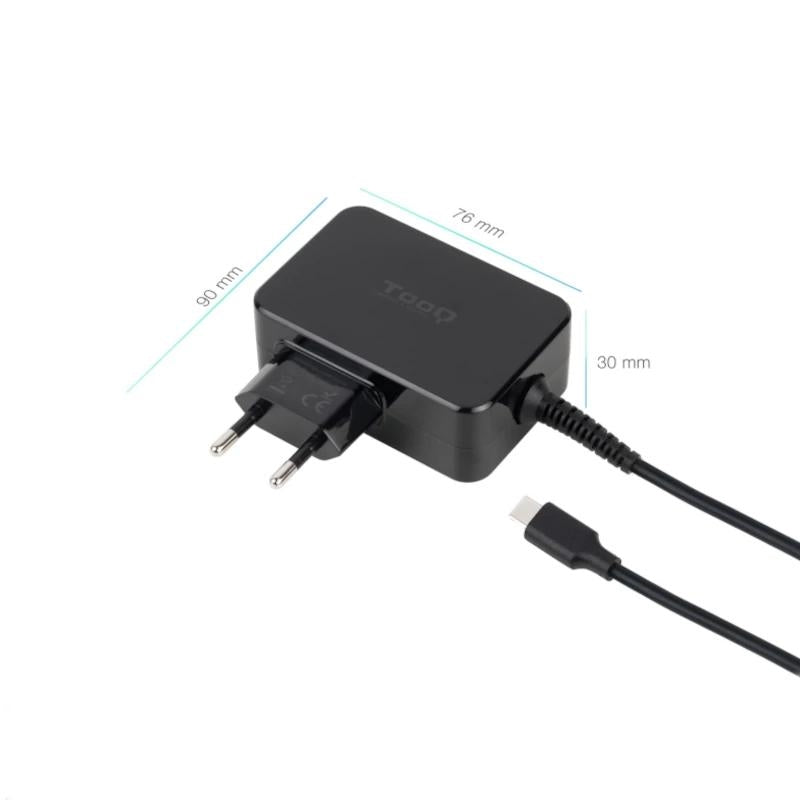 Portátil Tooq Carregador GAN USB-C PD 45W Preto - imagem 2