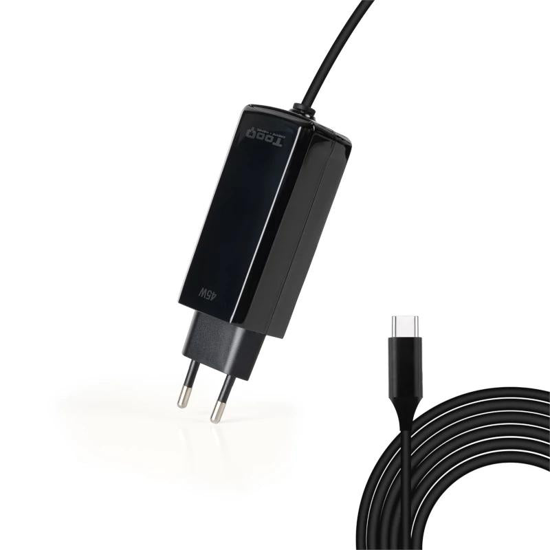 Carregador para Portátil Tooq GAN USB-C PD 45W Cúbico - imagem 4