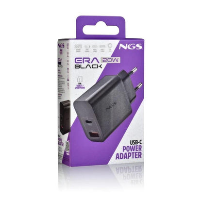 NGS Carregador GAN ULTRARAPIDO 20W USB-C+ USB-A - imagem 4