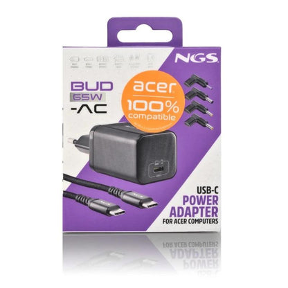 NGS PACK CARGA USBC 65W+CABL 1,5M+5 CLAVIJ ACER - imagem 3