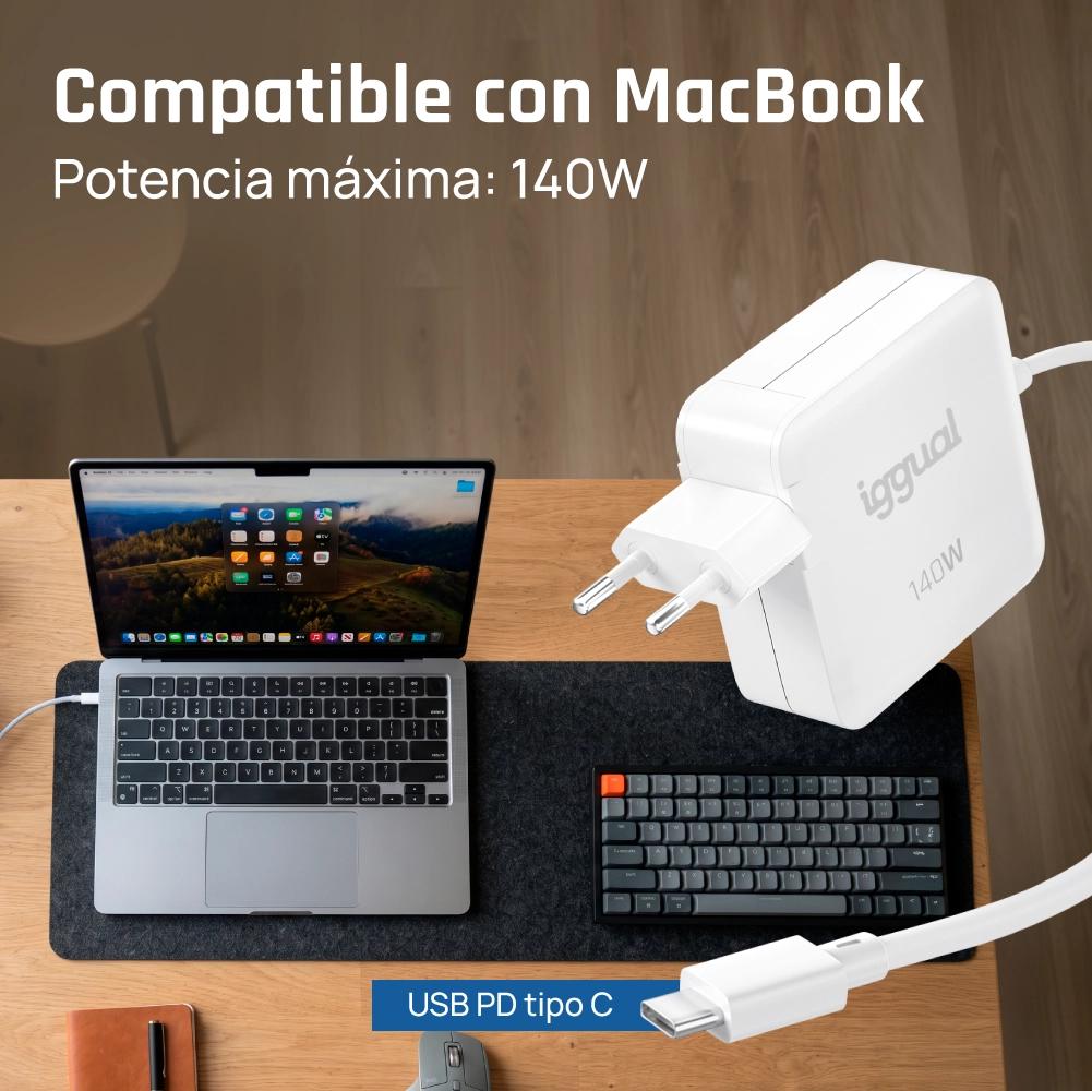 Carregador para Portátil iggual tipo C 140W MacBook - imagem 2