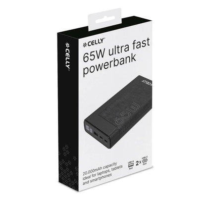 Powerbank Celly PD65W 20000 mAh 65w EVO Preto - imagem 3