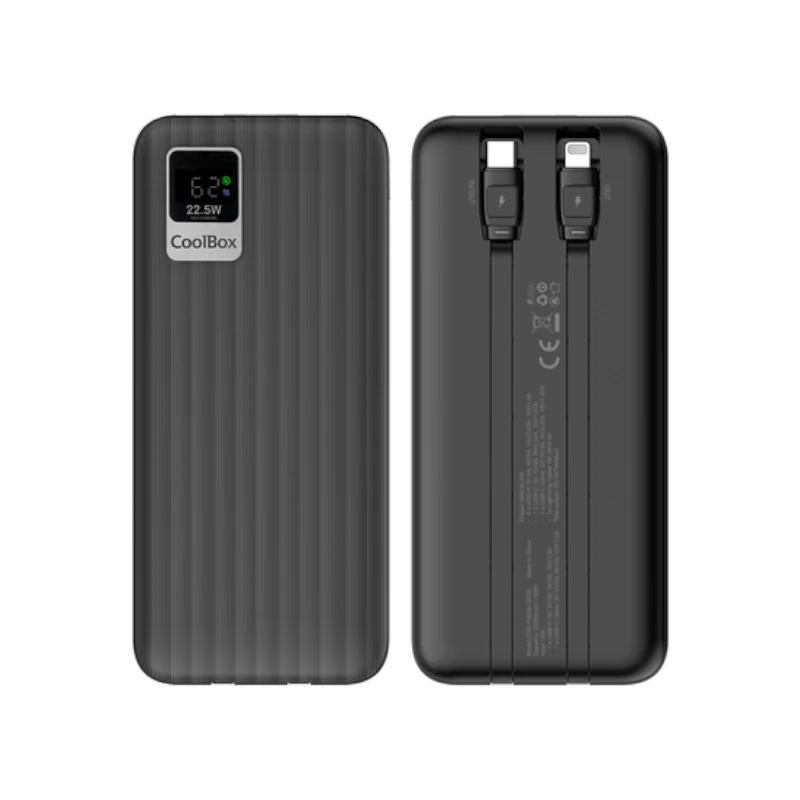 Powerbank CoolBox DP20 20000MAH LCD Preto Carg Ráp - imagem 2