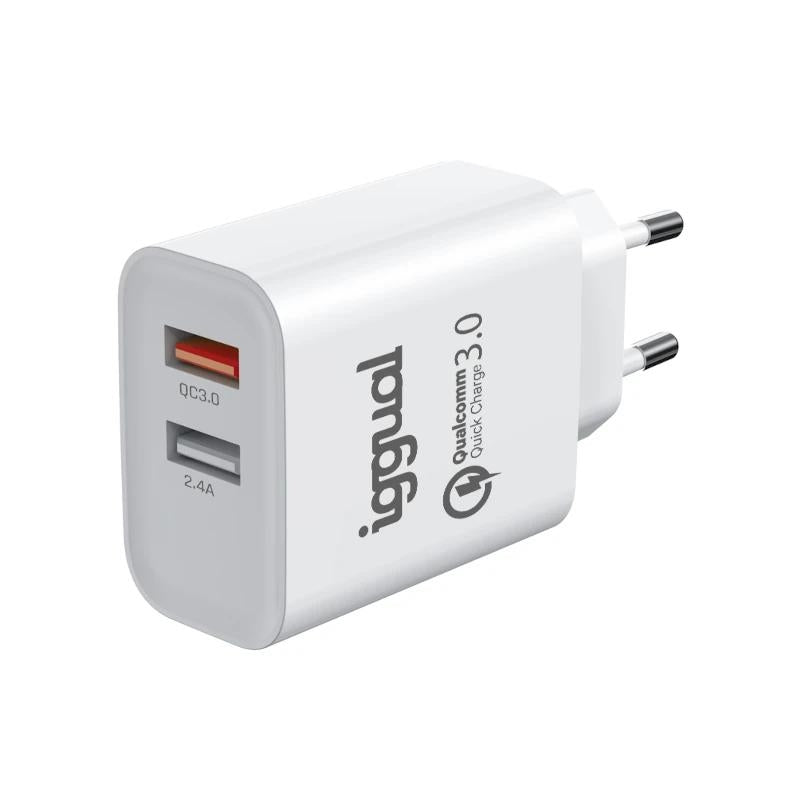 iggual Carregador doble 2xUSB carga rápida QC3.0 30W - imagem 2