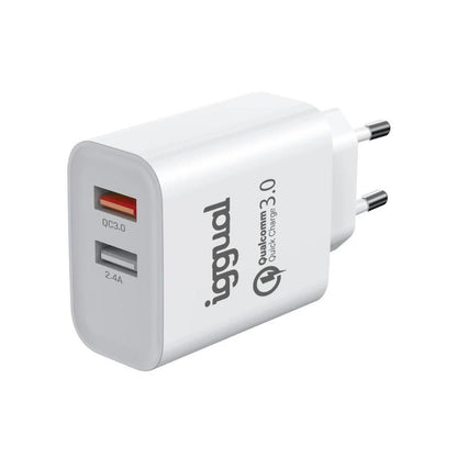 iggual Carregador doble 2xUSB carga rápida QC3.0 30W - imagem 2