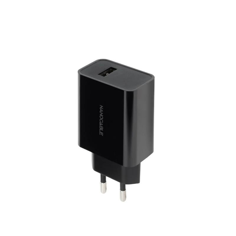 Nanocable Carregador 1 x USB 5V-2.1A Preto - imagem 2