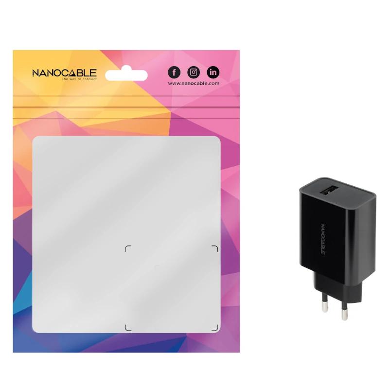 Nanocable Carregador 1 x USB 5V-2.1A Preto - imagem 4