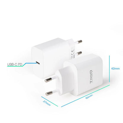 Tooq Carregador Parede USB-C PD3.0 20W Branco - imagem 3