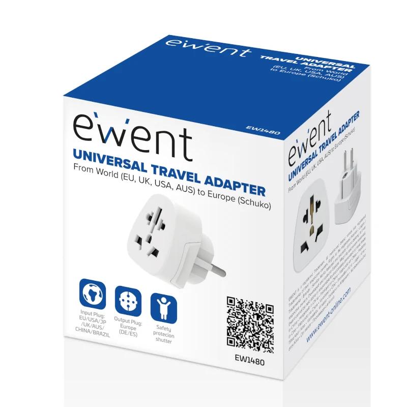 EWENT Adaptador de viaje universal - imagem 3