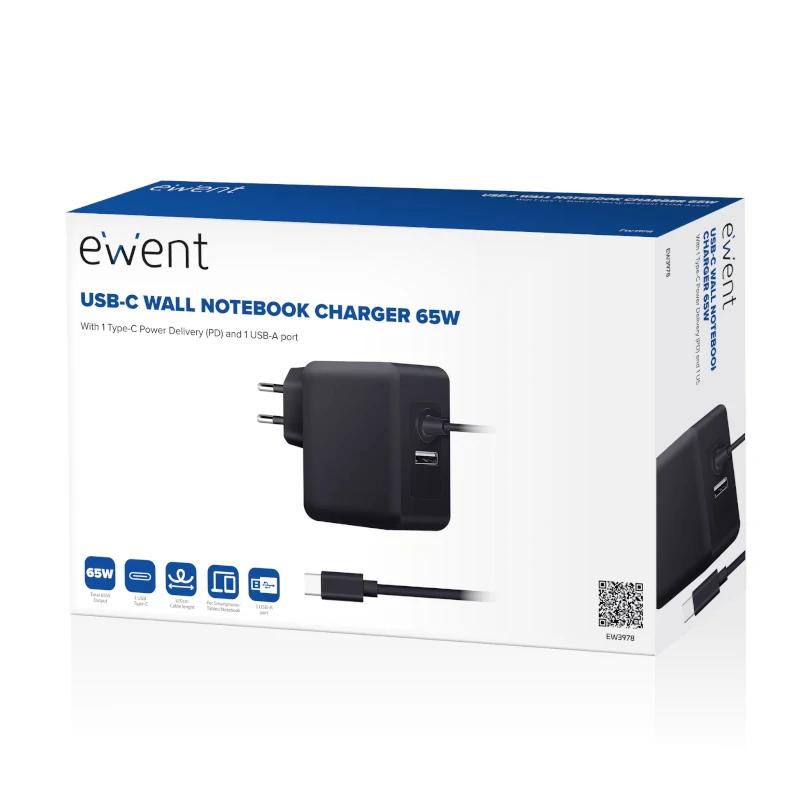 Carregador Ewent USB-CPD 65W + Puerto USB-A - imagem 3