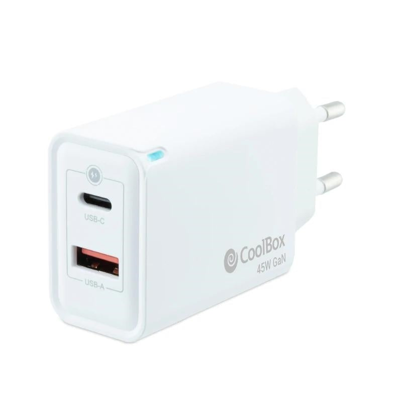 Coolbox Carregador Parede GAN 45W USB-C/USB-A - imagem 2