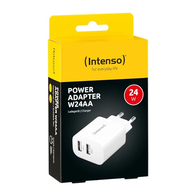 Intenso | Carregador Parede W24AA|2xUSB-A|Branco - imagem 2