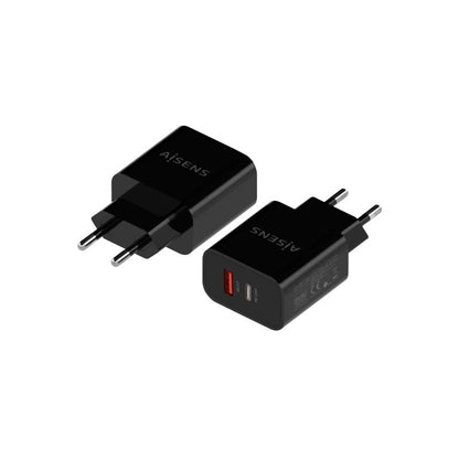 Carregador Aisens 20W USB-C PD3.0 USB-A QC3.0 Preto - imagem 2