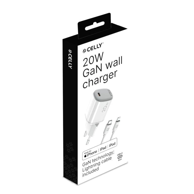 Celly Carregador Gan 1C 20w+ C A Light + Cabo - imagem 4