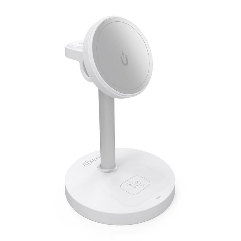 Aisens Carregador Sem Fios USBC 15W 3 em 1 Branco - imagem 3