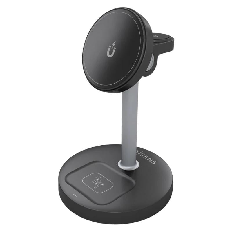 Aisens Carregador Sem Fios USBC 15W 3 em 1 Preto - imagem 2