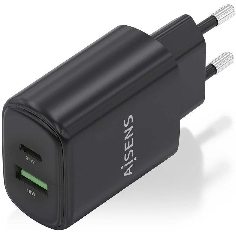 Aisens Carregador GaN 25W USB-C PD 3.0 USB-A QC3.0 - imagem 3