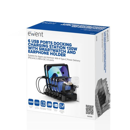 EWENT estación de carga 6 USB 130w Reloj-Auric - imagem 5