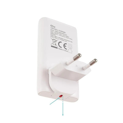 Tooq Carregador Parede GAN USB-C/PD + USB-A/QC 65W - imagem 4