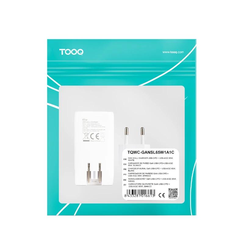 Tooq Carregador Parede GAN USB-C/PD + USB-A/QC 65W - imagem 5