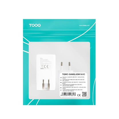 Tooq Carregador Parede GAN USB-C/PD + USB-A/QC 65W - imagem 5