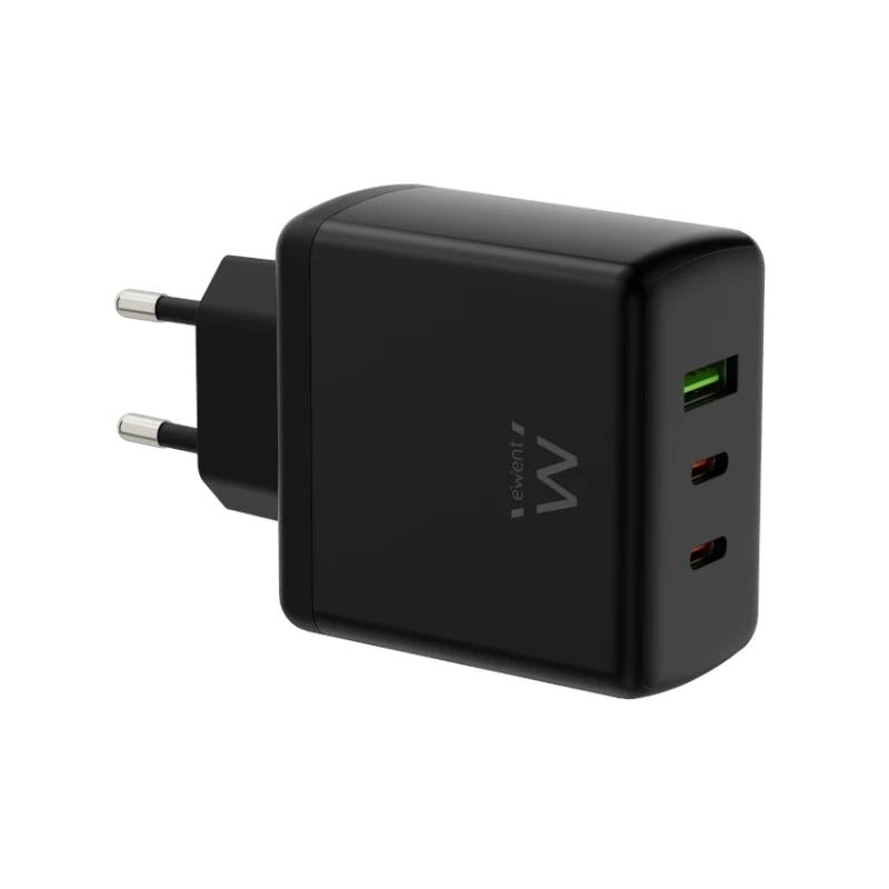 EWENT Carregador Gan Fast 65W 2 USB-C PD-1USB-A QC - imagem 2