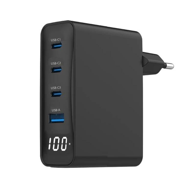 Gembird Carregador rápido USB GaN 4 P 100 W LCD