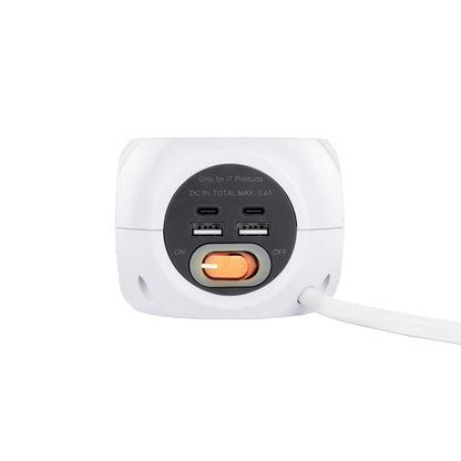 Nanocable Base de enchufes com 4 USB Branco - imagem 3