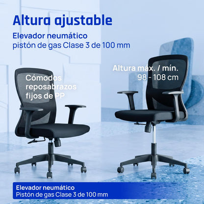 Cadeira iggual Silla oficina Ergoline EN1335 150kg - imagem 4