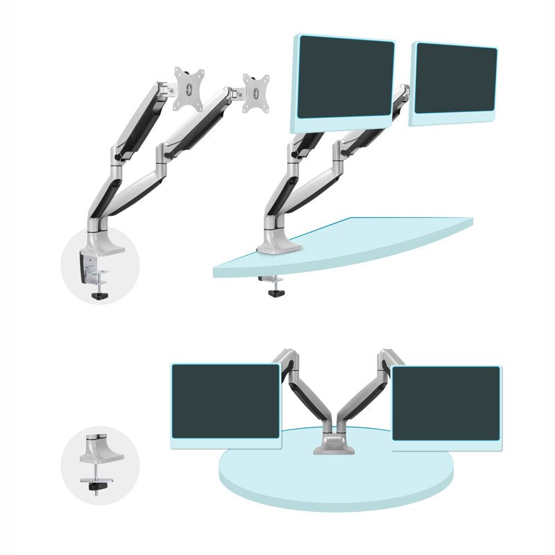 Suporte de Monitor Tooq DB3132TNR-S Mesa incl/gir 2brz 13-32" - imagem 5
