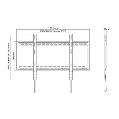 Suporte TV Tooq LP41130F-B Parede fijo 60-100" 130Kg - imagem 3