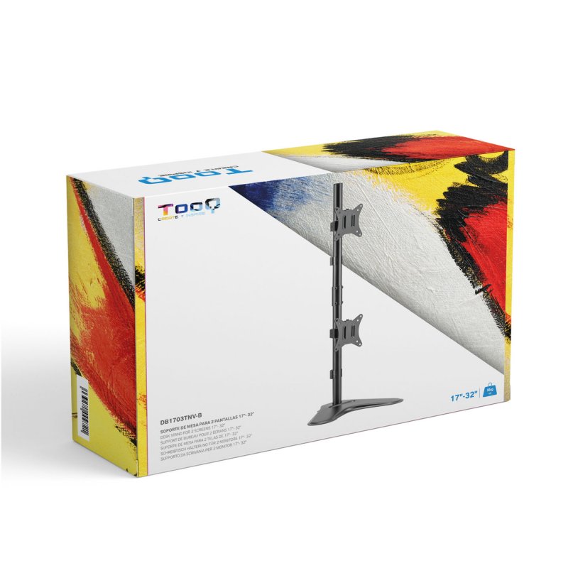 Suporte TV Tooq mesa DB1703TNV-B 2 brazos Vertical - imagem 5