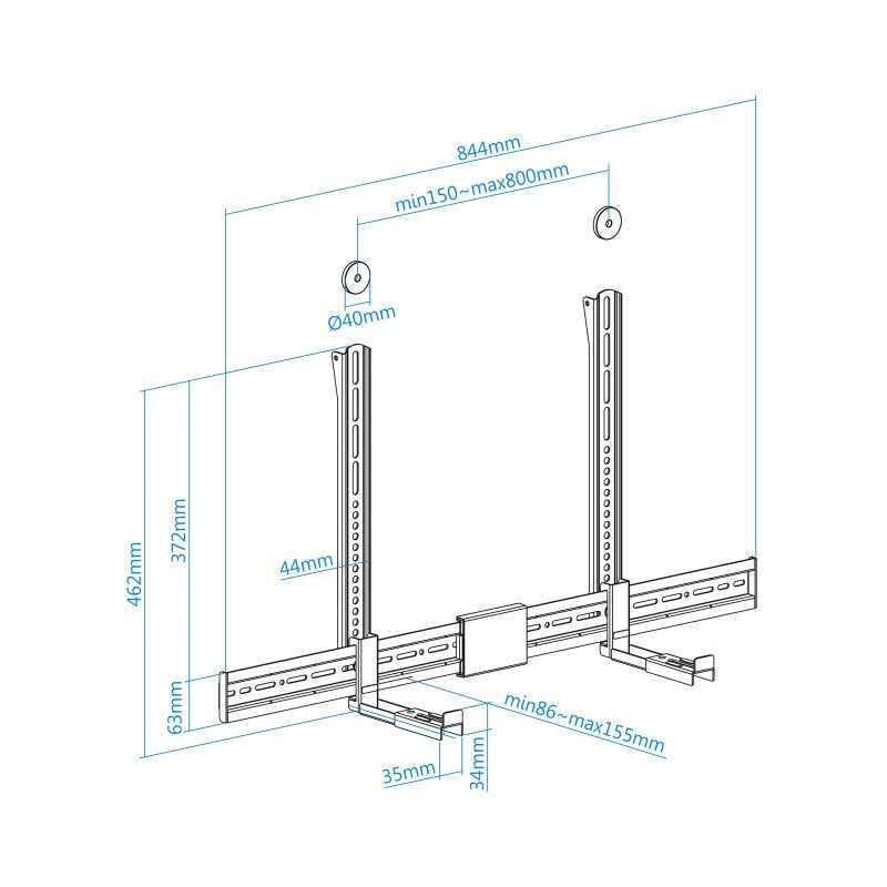 Tooq Soporte Barra Sonido para TV Multinstalación - imagem 3