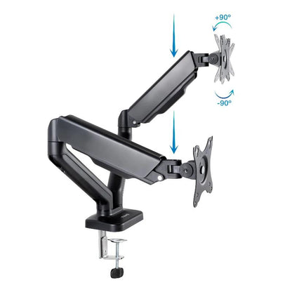 Suporte de Monitor Tooq DB5132TNR-B mesa 2 brazos 17"-32" - imagem 3