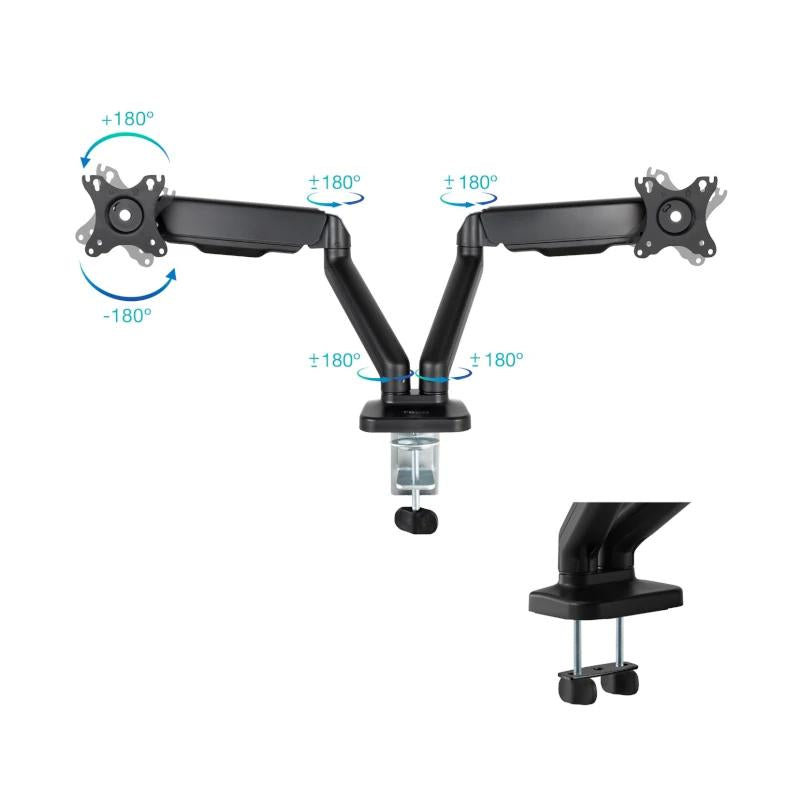 Suporte de Monitor Tooq DB5132TNR-B mesa 2 brazos 17"-32" - imagem 4