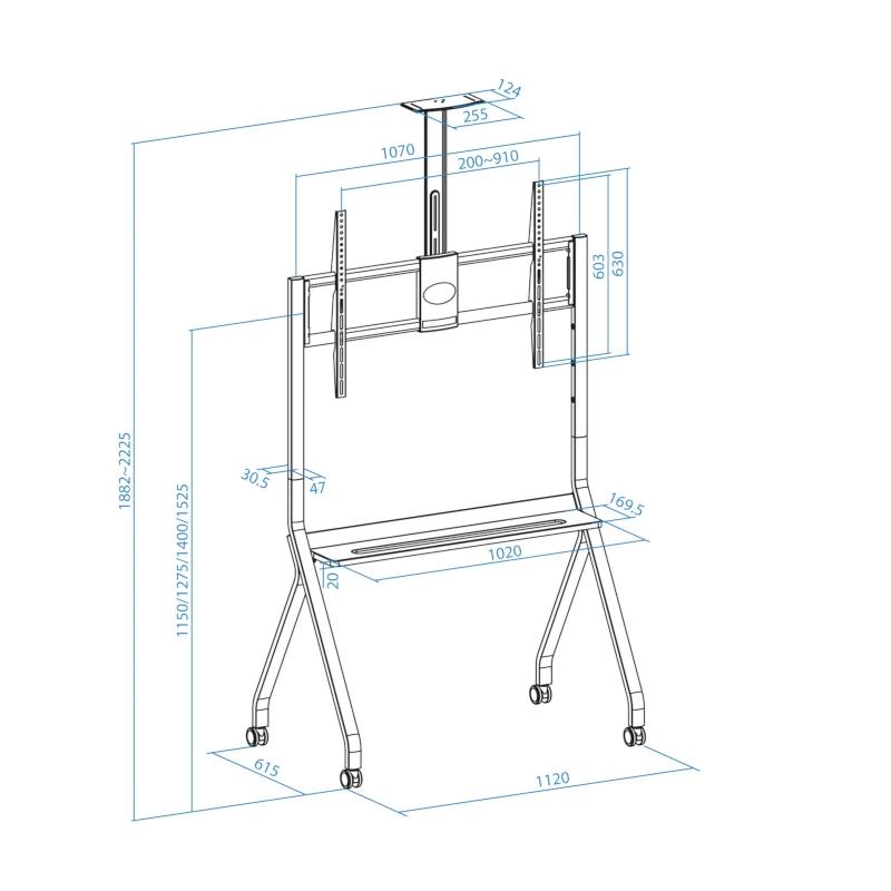 Suporte TV Tooq FS20208M-B suelo iSTAR 55"-100" - imagem 5