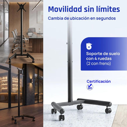 Suporte TV iggual SRTV55 suelo ruedas 13"-55" 20kg - imagem 3