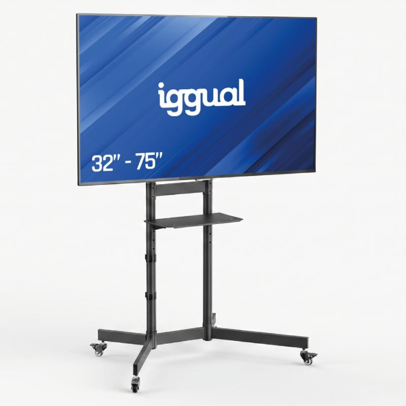 Suporte TV iggual SRTV75 suelo ruedas 32"-75" 70kg - imagem 2