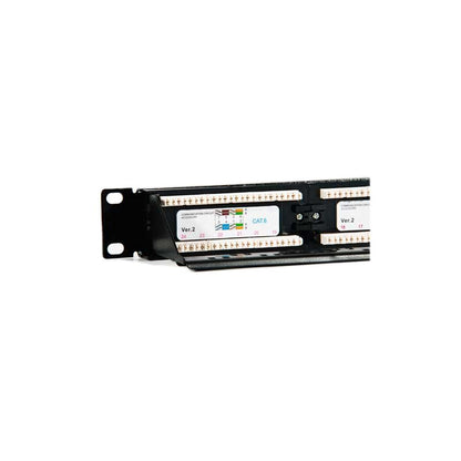 Painel para Bastidor 2LAN Patch Painel 19" CAT6 24 Portas UTP - imagem 2
