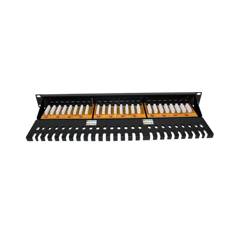 Painel para Bastidor 2LAN Patch Painel 19" CAT6A 24 Portas UTP - imagem 3