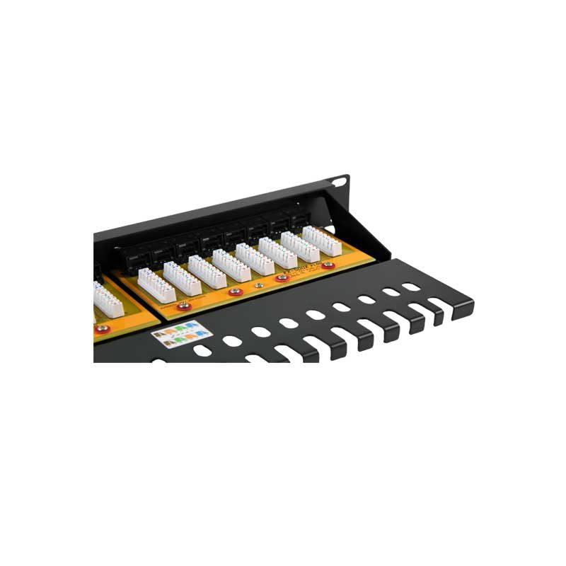 Painel para Bastidor 2LAN Patch Painel 19" CAT6A 24 Portas UTP - imagem 4