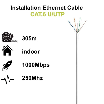 Cabo de Rede Ewent Bobina Cabo vermelho Cat. 6 U/UTP, PVC, 305mt - imagem 2