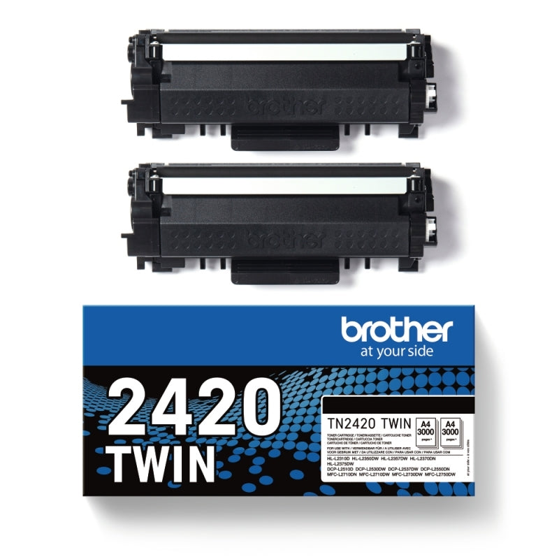 Brother toner TN2420TWIN Preto Pack 2 uds - imagem 2